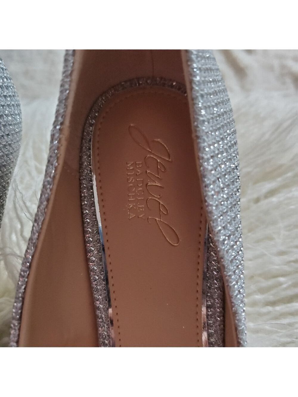 Badgley Mischka Rudy Pump Silver Glitter - Picture 3 of 7